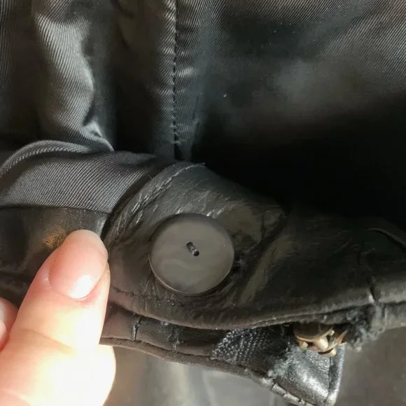 Vintage Indeed Black Leather Fully Lined Pants Size 4 - Picture 6 of 12